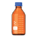 Butelki laboratoryjne ze szkła Duran z zakrętką - oranżowe - o poj. 10 ml - 10 l - b-0283 - butelki-laboratoryjne-ze-szkla-duran-z-zakretkami-oranzowe - 10-ml - 36-x-50-mm - gl25 - 1-szt