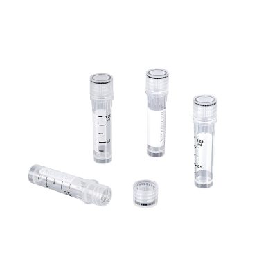 Krioprobówki z PP z zakrętką z gwintem zewnętrznym i uszczelką - sterylne - poj. 2,0 ml - 1