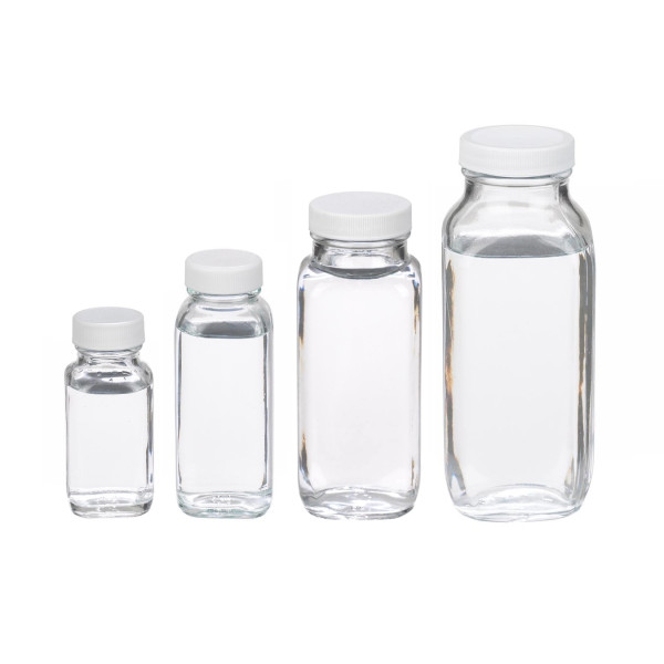 Kwadratowe butelki z zakrętką i septą - Wheaton