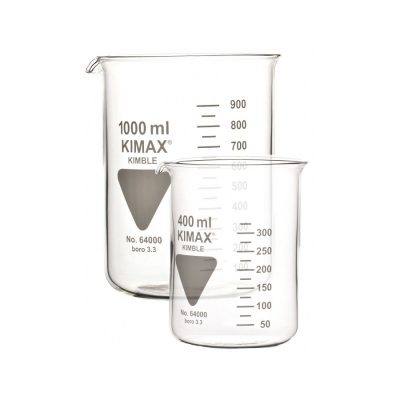 Zlewki z wylewem ze szkła Kimax &ndash; niskie