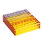 Statyw na probówki/krioprobówki neoRack® - 2-1643 - statyw-na-probowkikrioprobowki-neorack - 8-x-8 - czerwono-zolty