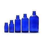 Butelki z niebieskiego szkła - o poj. 10 ml - 100 ml - b-1411 - butelki-z-niebieskiego-szkla-bez-zakretek - 10-ml - 26-x-61-mm - din-18 - 10-szt