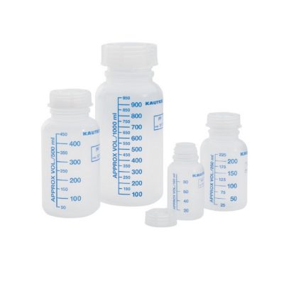 Butelki zakręcane z szeroką szyjką (PP), z podziałką – o poj. 100 ml – 1 l