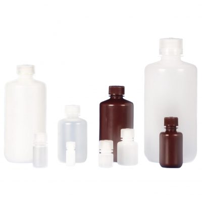 Butle z tworzywa HDPE z nakrętką - wąska szyjka - o poj. 4 ml - 1 l