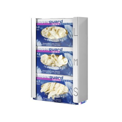 Dozownik na 3 pudełka z rękawiczkami, stal szlachetna