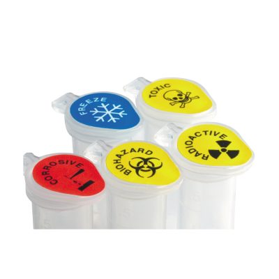 Etykiety ostrzegawcze na probówki