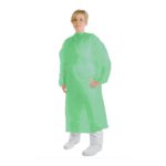 Fartuchy uniwersalne - 8-2001 - fartuch-z-rekawami-zakonczonymi-gumka - 130-cm - uniwersalny - zielony - 10-szt