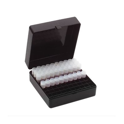 Kriopudełko do przechowywania, 100-stanowiskowe, czarne