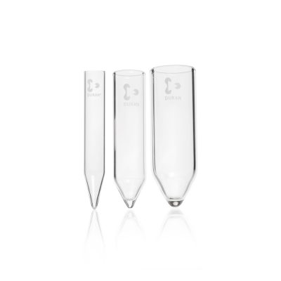 Probówki wirówkowe ze szkła Duran - dno stożkowe