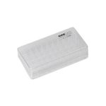 Pudełka na fiolki i buteleczki - 2-7209 - pudelko-z-ps - przezroczyste-2 - 140-x-70-x-40-mm - 50-miejsc