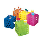 Statywy Combi w kształcie sześcianu - zestaw - 2-1829 - statywy-combi-w-ksztalcie-szescianu - niebieski-zielony-zolty-pomaranczowy-rozowy - 5-szt