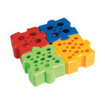 Statywy Puzzle na probówki 1,5 ml - 50 ml - b-7701 - statywy-dwustronne-puzzle-z-pp - zolty-czerwony-niebieski-zielony - 4-szt