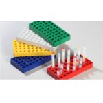 Statywy na krioprobówki z blokadą w podstawie - l-5003 - statyw-na-krioprobowki-z-wewnetrzna-blokada - 50-miejsc - niebieski