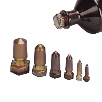 Szklane korki - brązowe