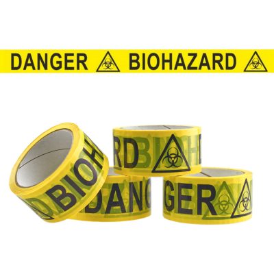 Taśma ostrzegawcza z napisem DANGER BIOHAZARD