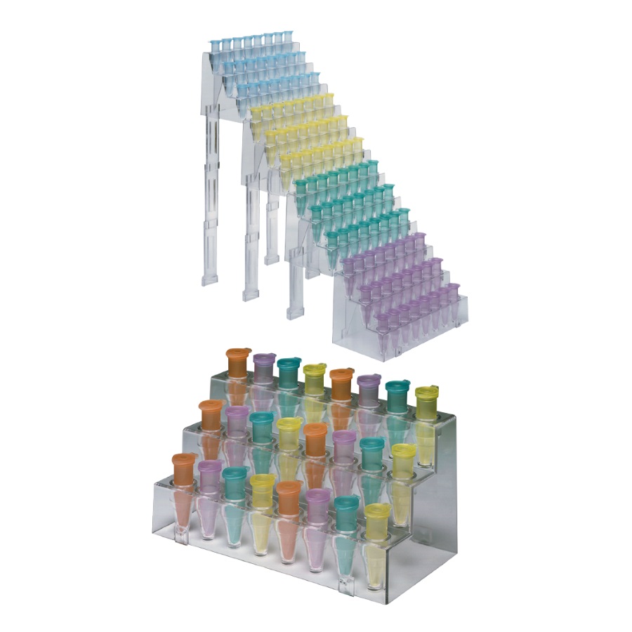 Wielopoziomowy statyw na probówki Wielopoziomowy statyw na probówki