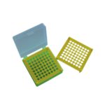 Statywy 64-miejscowe z uchwytem / wkłady na probówki do pudełek neoBox - 2-1210 - statyw-64-miejscowy-z-uchwytem-wklad-do-pudelek-neobox - 15-20-ml - 11-mm - zolty