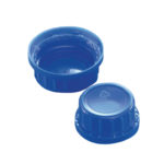 Zakrętki do butli laboratoryjnych z HDPE - b-3391 - zakretka-z-pp-ze-stozkowa-uszczelka-i-pierscieniem-plombujacym - 50 ml - niebieski - gl28