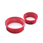 Zakrętki do butli laboratoryjnych z HDPE - b-3396 - zakretka-z-pp-z-wkladka-pe-i-pierscieniem-plombujacym - 50 ml - czerwony - gl28