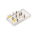 Statywy na fiolki do autosamplera - 7-0619 - statyw-na-fiolki-z-wywinietym-brzegiem-nd8 - 173-x-95-x-20-mm - 50-miejsc