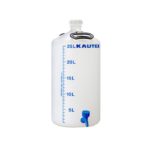 Butle z kranem - o poj. 5 l - 25 l - e-1673 - butla-z-hdpe-z-otworem-na-kran - z-kranem - 25-l - 275-mm - 50-mm - 580-mm