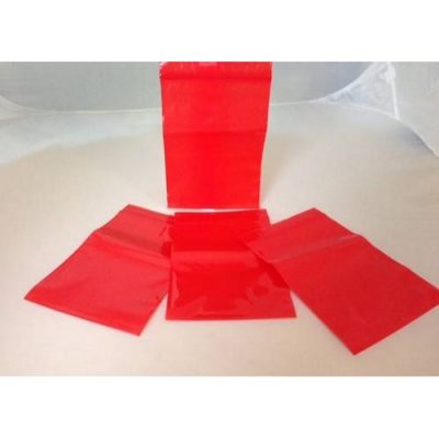 Czerwone woreczki strunowe na próbki