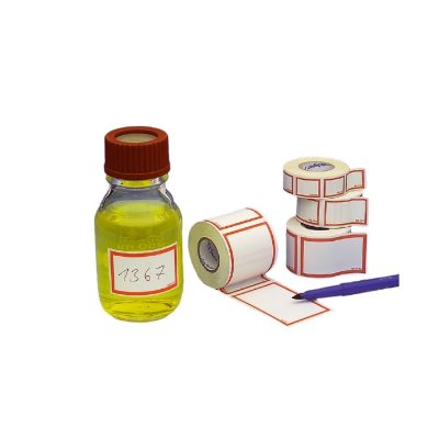 Etykiety z czerwoną ramką