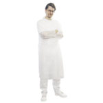 Fartuch jednorazowego użytku z folii LDPE - 8-2020 - fartuch-jednorazowego-uzytku-z-pe - 125-cm - bialy - 10-szt