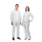 Jednorazowy kombinezon z kapturem (PP) - 2-2492 - kombinezon-ochronny-bialy-z-pp - l