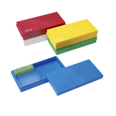 Kolorowa kasetka na szkiełka podstawowe