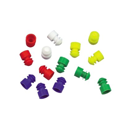 Kolorowe korki z PE do probówek