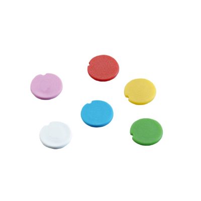 Kolorowe wkładki do zakrętek na probówki