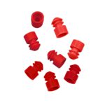 Kolorowe korki z PE do probówek - 1-2077 - korki-kolorowe - czerwone - 12-mm - 100-szt