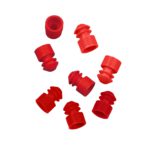 Kolorowe korki z PE do probówek - b-7762 - korki-kolorowe - czerwone - 16-mm - 100-szt