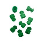 Kolorowe korki z PE do probówek - 1-2078 - korki-kolorowe - zielone - 12-mm - 100-szt