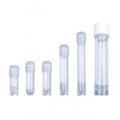 Krioprobówki z gwintem zewnętrznym i silikonową uszczelką