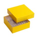 Kolorowe kriopudełka kartonowe na probówki - 2-2698 - kriopudelko-z-pokrywka - 50-mm - zolte