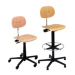 Krzesła obrotowe, drewniane - 1-1200 - krzeslo-obrotowe-drewniane-ze-stopkami-slizgowymi - ok-42-54-cm