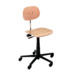 Krzesła obrotowe, drewniane - 1-1169 - krzeslo-obrotowe-drewniane-z-rolkami - ok-42-54-cm