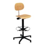 Krzesła obrotowe, drewniane - 1-1201 - krzeslo-obrotowe-drewniane-z-rolkami - ok-47-64-cm