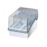 Magazynek na szkiełka podstawowe, 50-miejscowy - 7-7583 - magazynek-na-szkielka-podstawowe - bialy - 82-x-140-x-86-mm - 50-szkielek