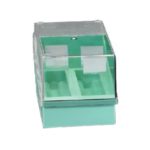 Magazynek na szkiełka podstawowe, 50-miejscowy - 7-7581 - magazynek-na-szkielka-podstawowe - zielony - 82-x-140-x-86-mm - 50-szkielek