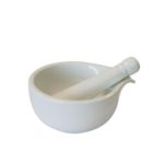 Moździerz porcelanowy z długim wylewem - b-0270 - mozdzierz-porcelanowy-z-dlugim-wylewem-i-tluczkiem - 150-ml - 120-x-55-mm