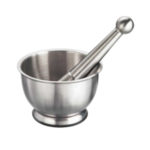 Moździerz ze stali szlachetnej z tłuczkiem - b-1143 - mozdzierz-ze-stali-szlachetnej-z-tluczkiem