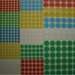 Naklejki do probówek - zestaw 5 kolorów - b-1018 - naklejki-punktowe-zestaw-5-kolorow - 8-mm - 1000-szt