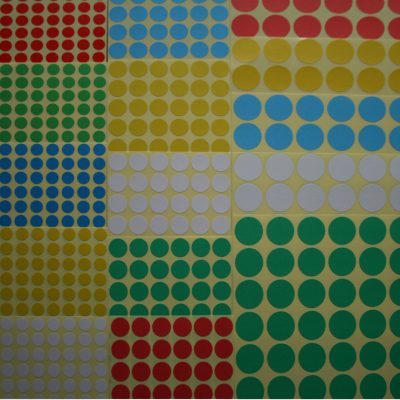 Naklejki do probówek - zestaw 5 kolorów