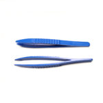 Pinceta z ABS, niesterylna - b-3331 - pinceta - niebieska - abs - 3-mm - 125-mm - 1-szt