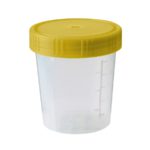 Pojemniki z gwintowaną pokrywką, poj. 100 ml - 2-0102 - pojemniki-z-pp-z-gwintowana-pokrywka-sterylne-r-pak-indywidualnie - 100-ml - zolta - 150-szt