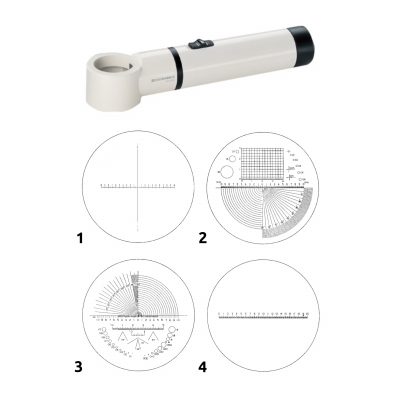 Precyzyjna lupa ze skalą i oświetleniem
