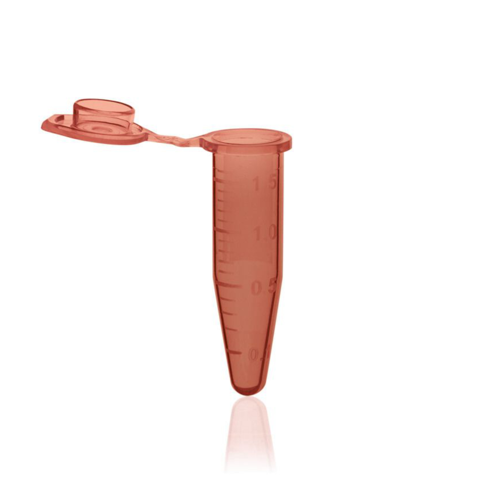 Probówki reakcyjne z pokrywką, podziałką i polem do opisu brązowe Probówki reakcyjne z pokrywką, podziałką i polem do opisu brązowe